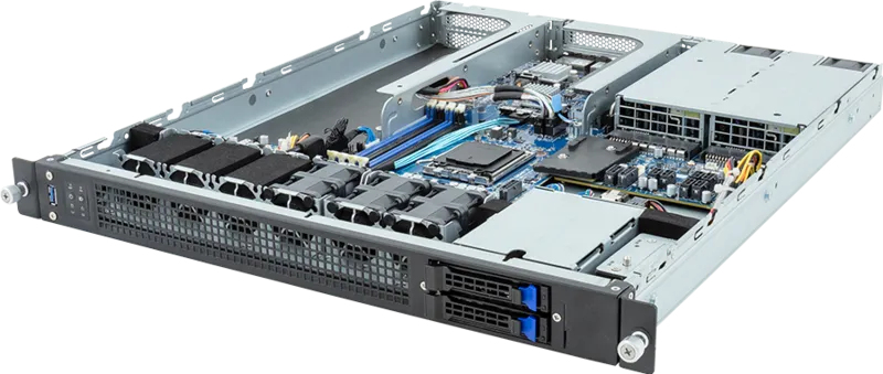 GIGABYTE E133-C10-AAG1 AMD B650E Socket AM5 Rack (1U) Zwart, Staal