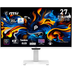 MSI Pro MAX 271UPXW12G computer monitor 67,3 cm (26.5") 3840 x 2160 Pixels UltraWide Full HD QD-OLED Wit