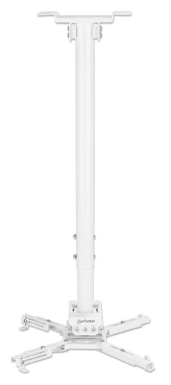 Manhattan Plafondbeugel voor beamers, universeel, Volledig Verstelbaar , hoogte 745–1145 mm, max 35 kg, wit, 360° rotatie, ±20° kantelen en ±8° zwenken, zwart - Afbeelding 6