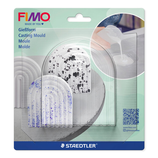 FIMO Gießform Schale Regenbogen