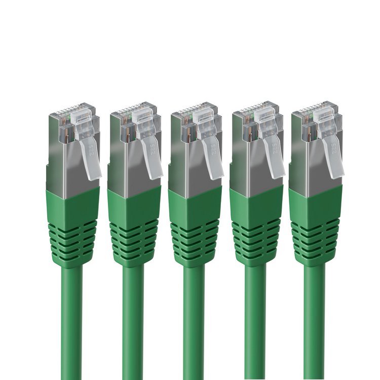 shiverpeaks BS75711-H0.25G-SET5 netwerkkabel Groen 0,25 m Cat6 S/FTP (S-STP)