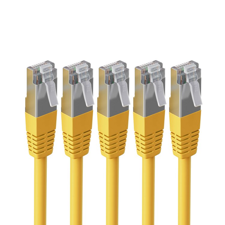 shiverpeaks BS75711-H0.5Y-SET5 netwerkkabel Geel 0,5 m Cat6 S/FTP (S-STP)