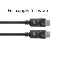ACT 2 meter DisplayPort 1.4 LSZH kabel 8K, lage EMI, male - male