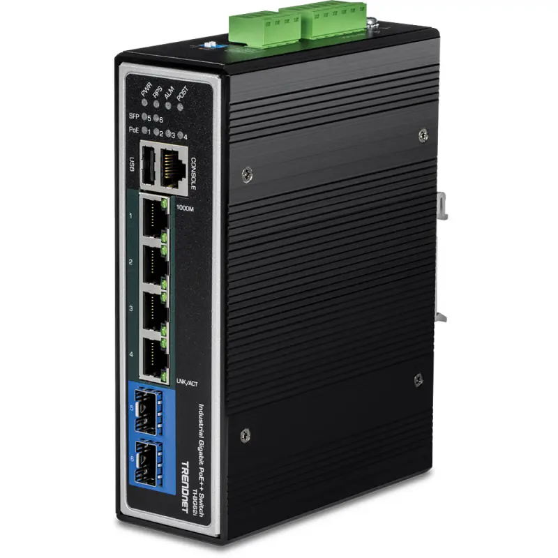 Trendnet TI-BG62I netwerk-switch Managed L2+ Gigabit Ethernet (10/100/1000) Power over Ethernet (PoE) Zwart