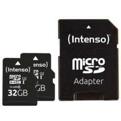 INTENSO MICROSD CARD UHS-I GEHEUGENKAART SDHC PREMIUM 32GB DUBBELEVERPAKKING