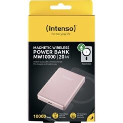 INTENSO POWER BANK MW10000 IN DE KLEUR ROSE GESCHIKT ALS MOBIELEOPLADER