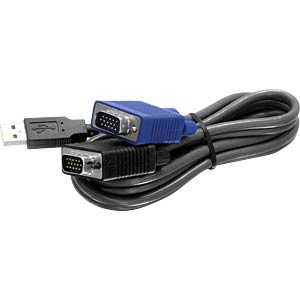 Trendnet 1.8m USB/VGA toetsenbord-video-muis (kvm) kabel Zwart 1,8 m