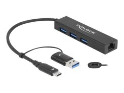 DeLOCK 64149 laptop dock & poortreplicator USB 3.2 Gen 1 (3.1 Gen 1) Type-A + Type-C Zwart