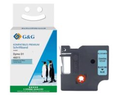 G&G 18800 labelprinter-tape Zwart op blauw D1