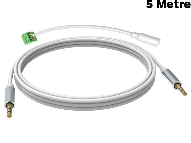 VISION 5m White 3.5mm Minijack cable