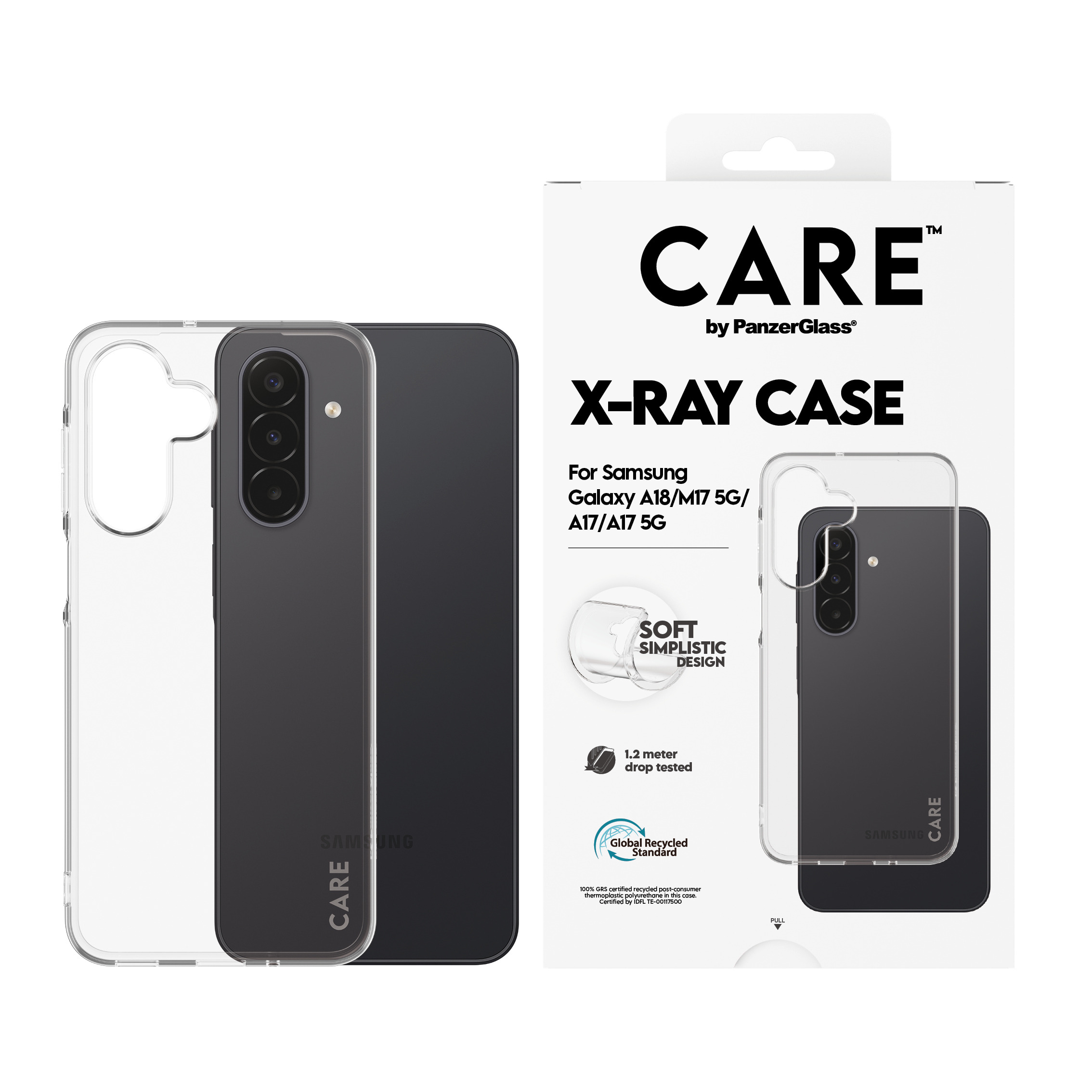 PanzerGlass CARE™ by ® X-Ray Case Samsung Galaxy A18 | M17 5G | A17 4G | A17 5G mobiele telefoon behuizingen Hoes Transparant - Afbeelding 3